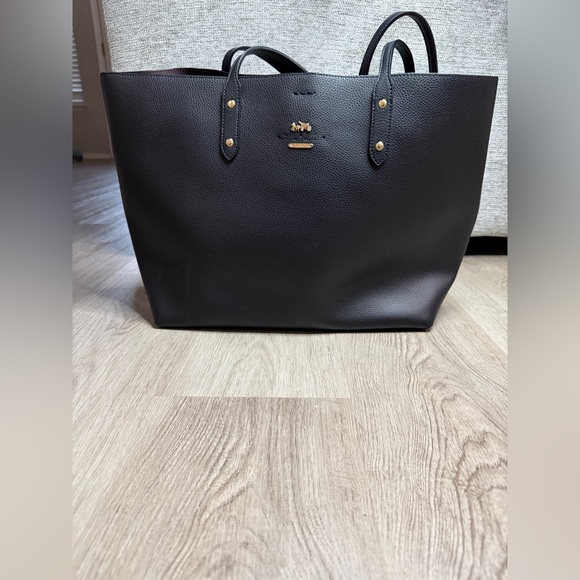 Coach Handbags - Coach Black Tote with Gold Accents